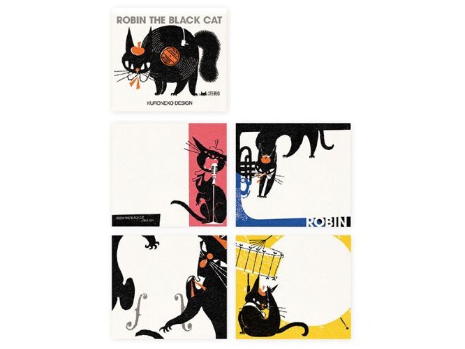 Cozyca x Kuro Neko Isho Memo Pad - Robin The Black Cat