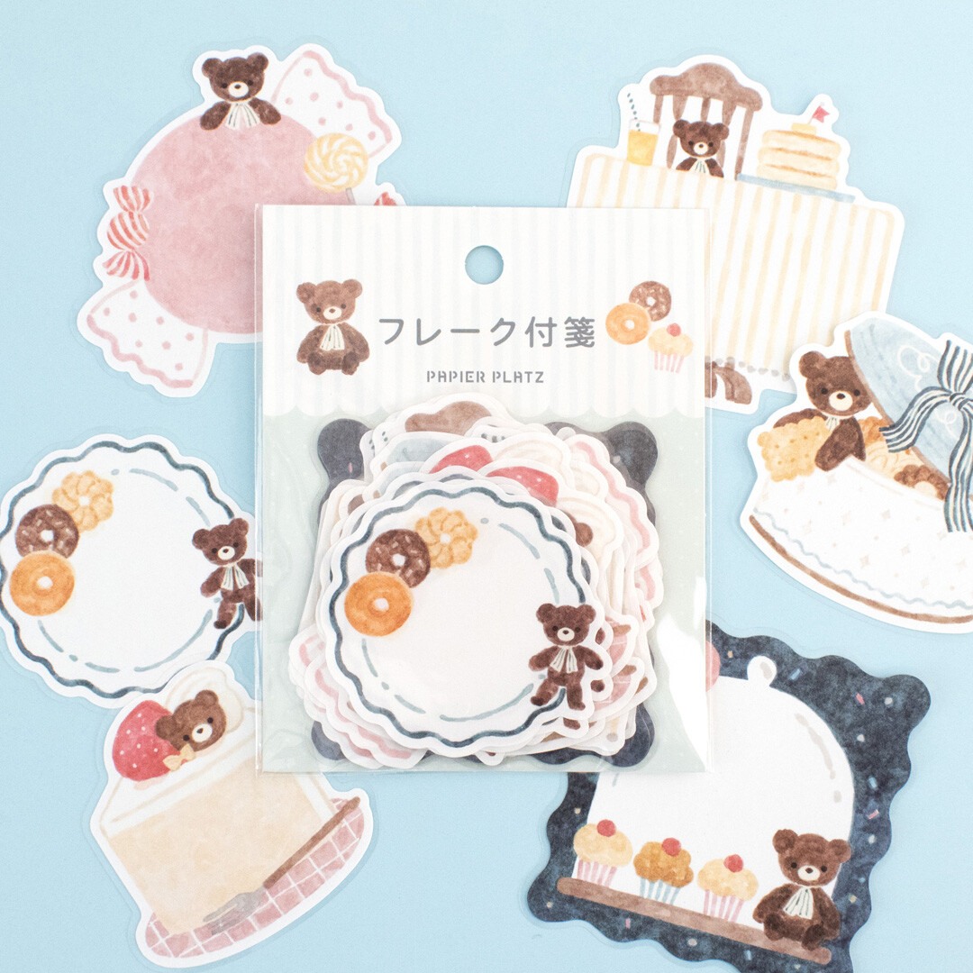 Papier Platz x Nakauchi Waka Flake Stickers - Bear And Sweets