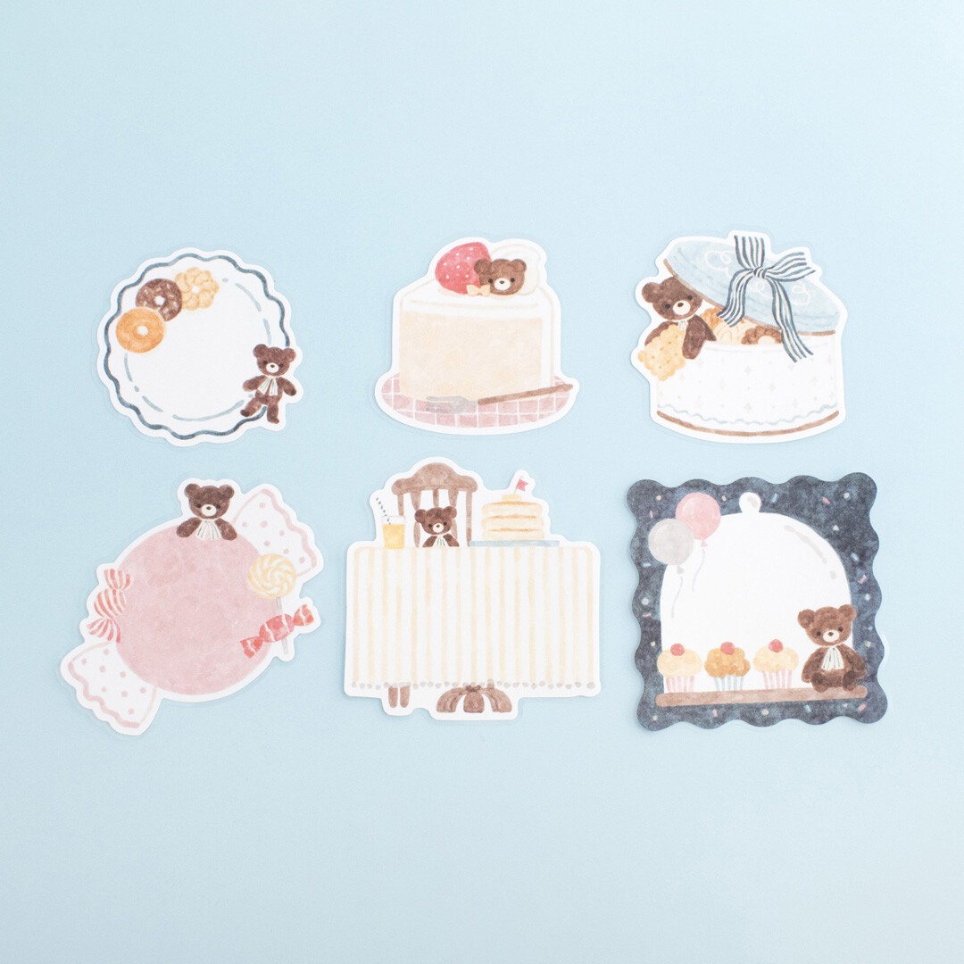 Papier Platz x Nakauchi Waka Flake Stickers - Bear And Sweets