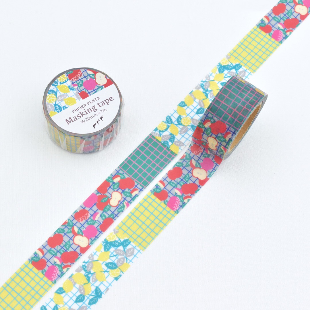 Papier Platz x PUPUPU Washi Tape - Lemon And Apple