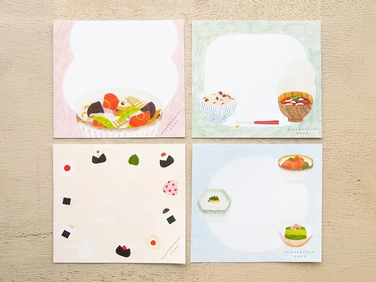 Cozyca x Hirabayashi Kano Memo Pad - Washoku