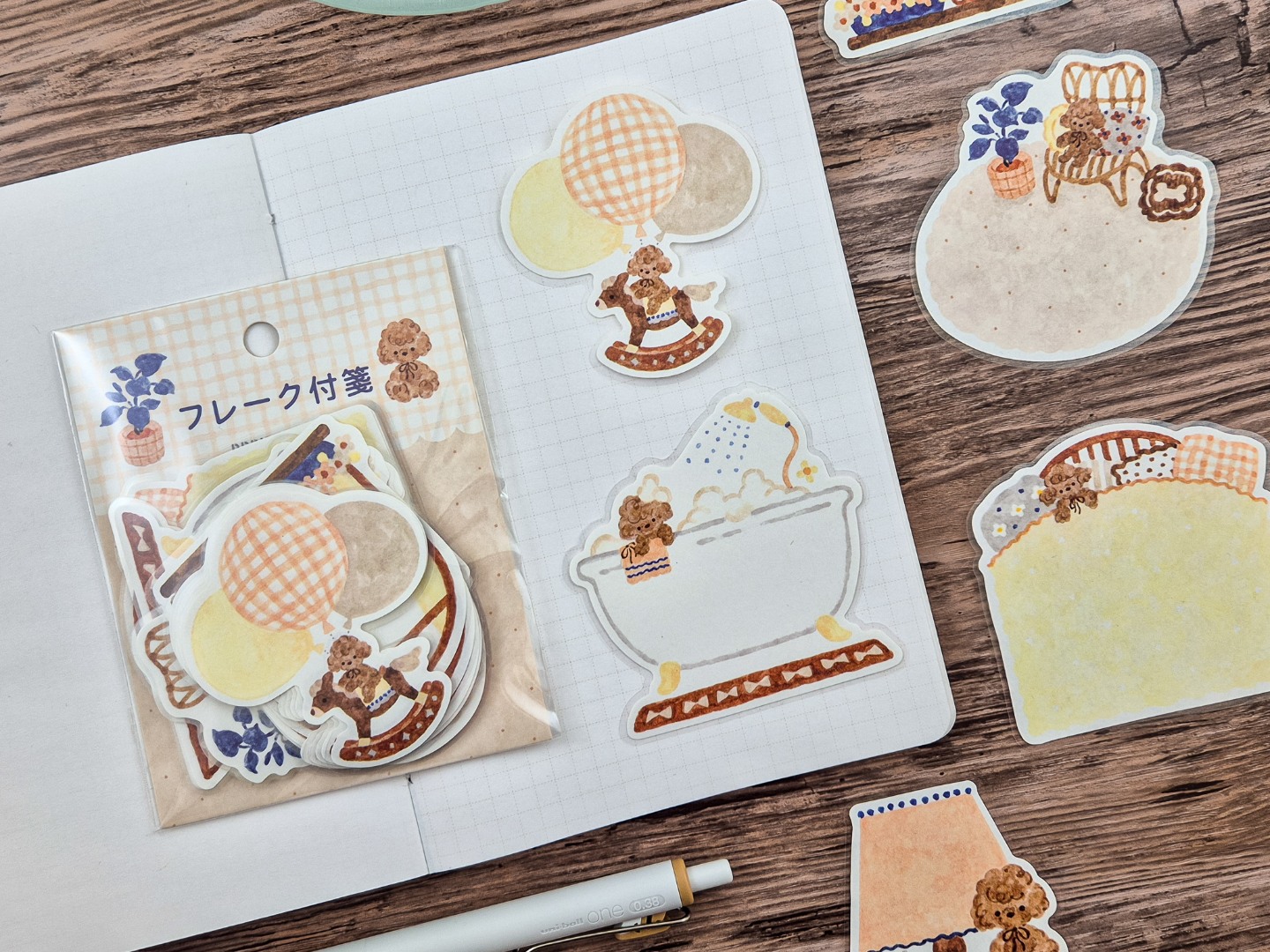 Papier Platz x Nakauchi Waka Flake Stickers - Dog And Interior