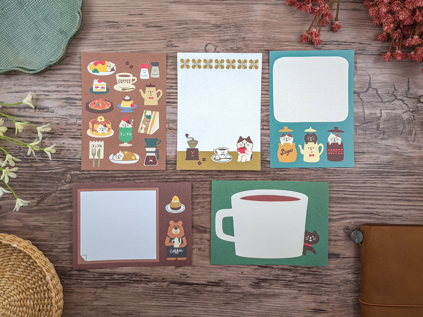 Papier Platz x  Concomble Otegaru Memo Pad - Cat Cafe