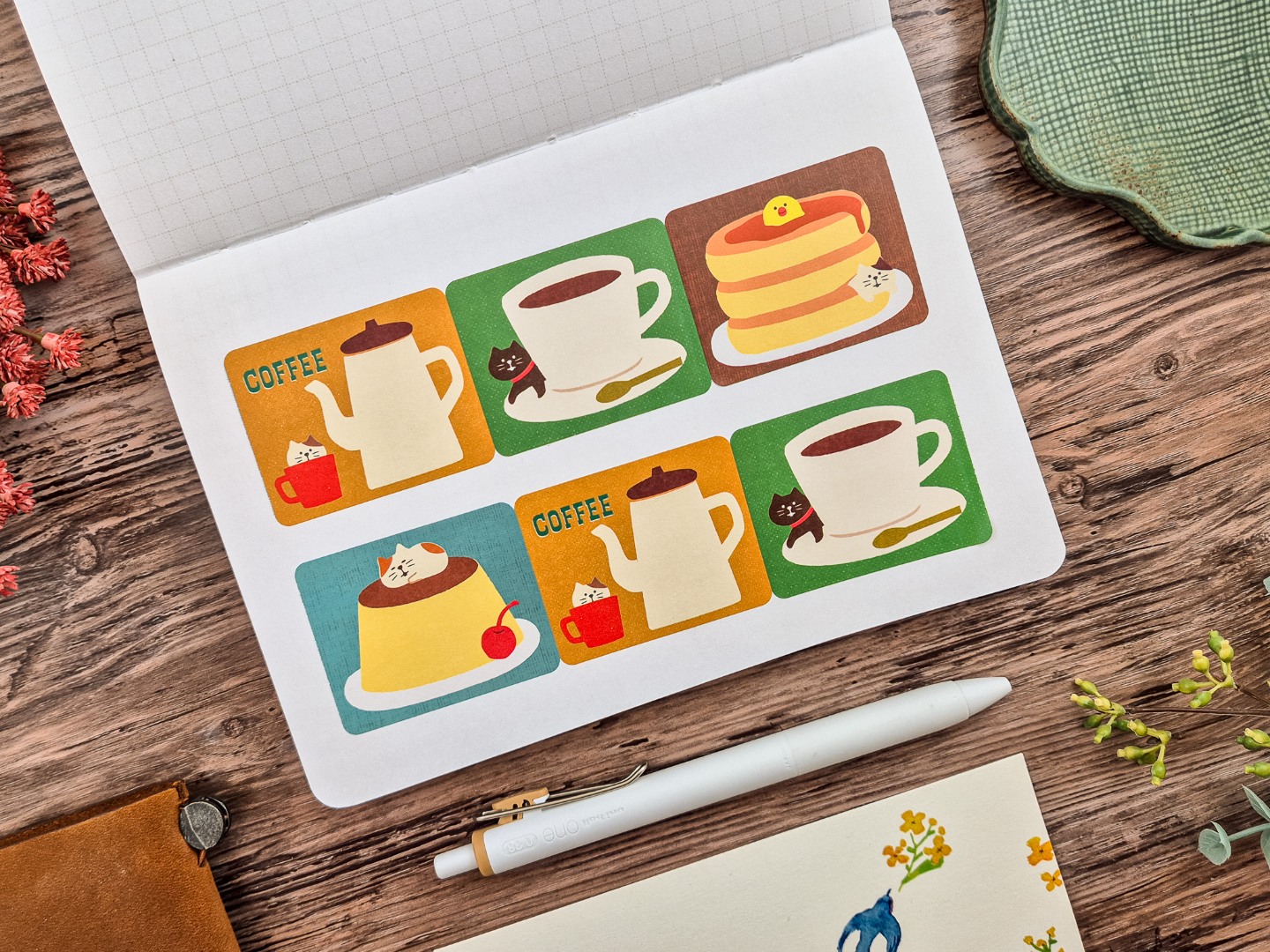 Papier Platz x Concomble Rolled Sticky Notes - Cat Cafe
