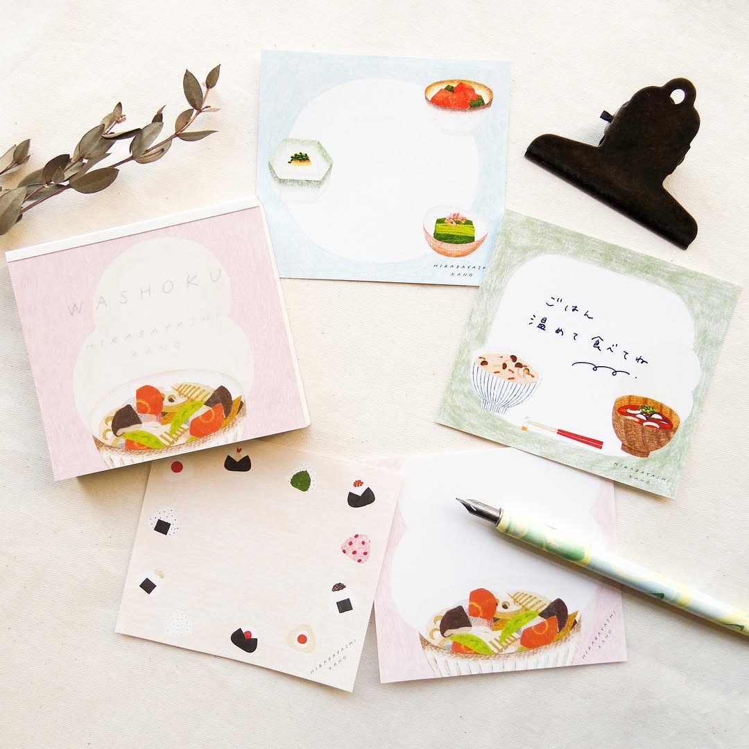 Cozyca x Hirabayashi Kano Memo Pad - Washoku