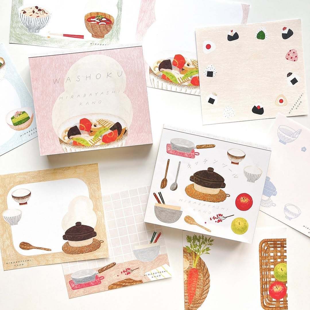 Cozyca x Hirabayashi Kano Memo Pad - Washoku