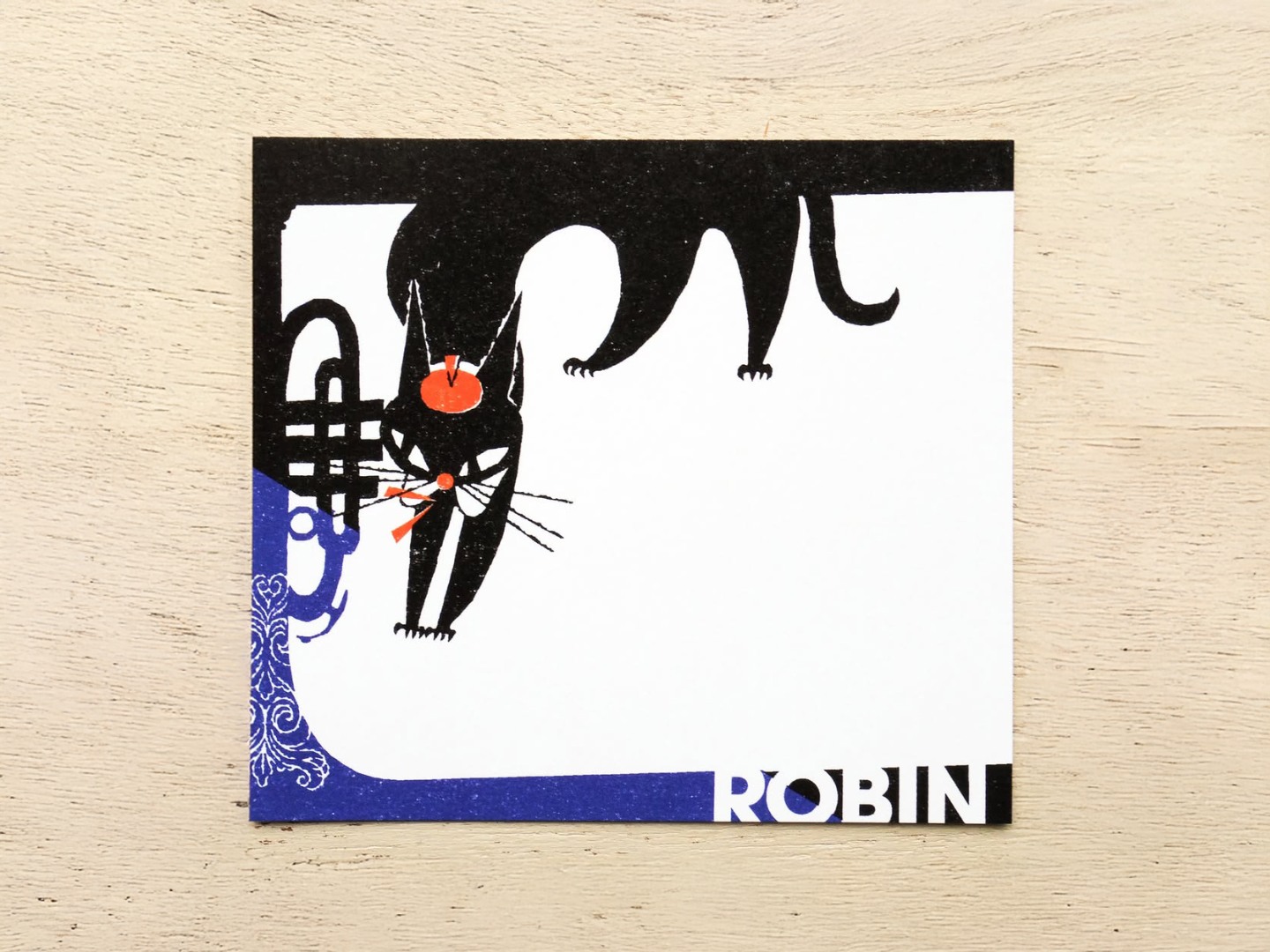 Cozyca x Kuro Neko Isho Memo Pad - Robin The Black Cat