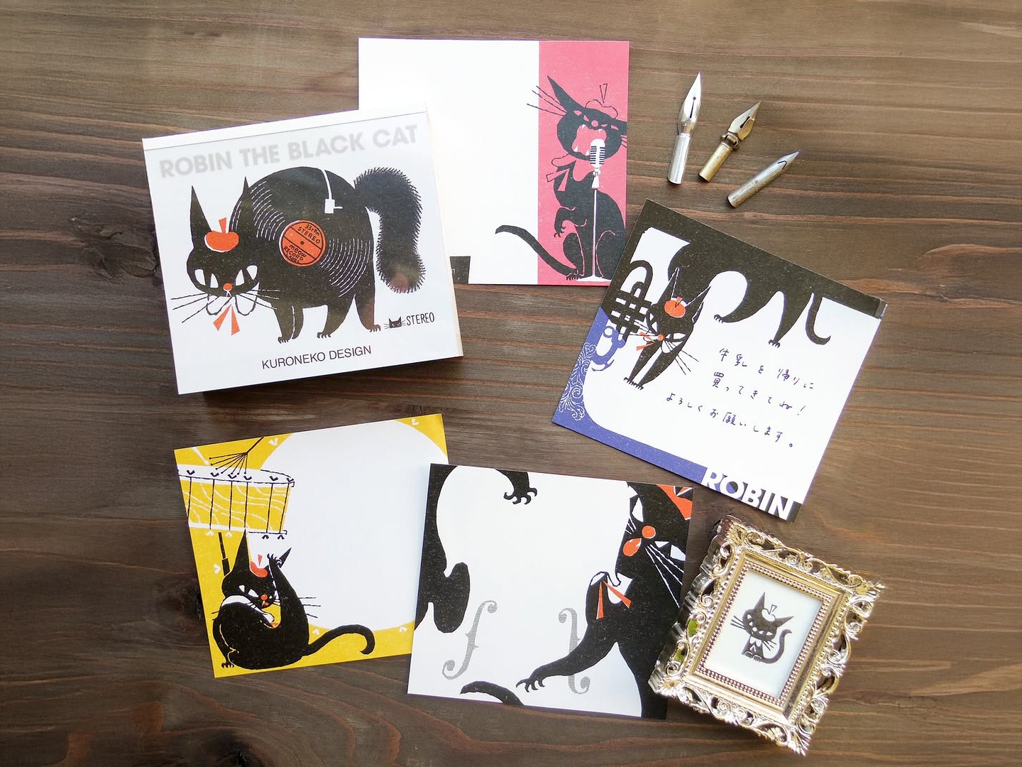 Cozyca x Kuro Neko Isho Memo Pad - Robin The Black Cat