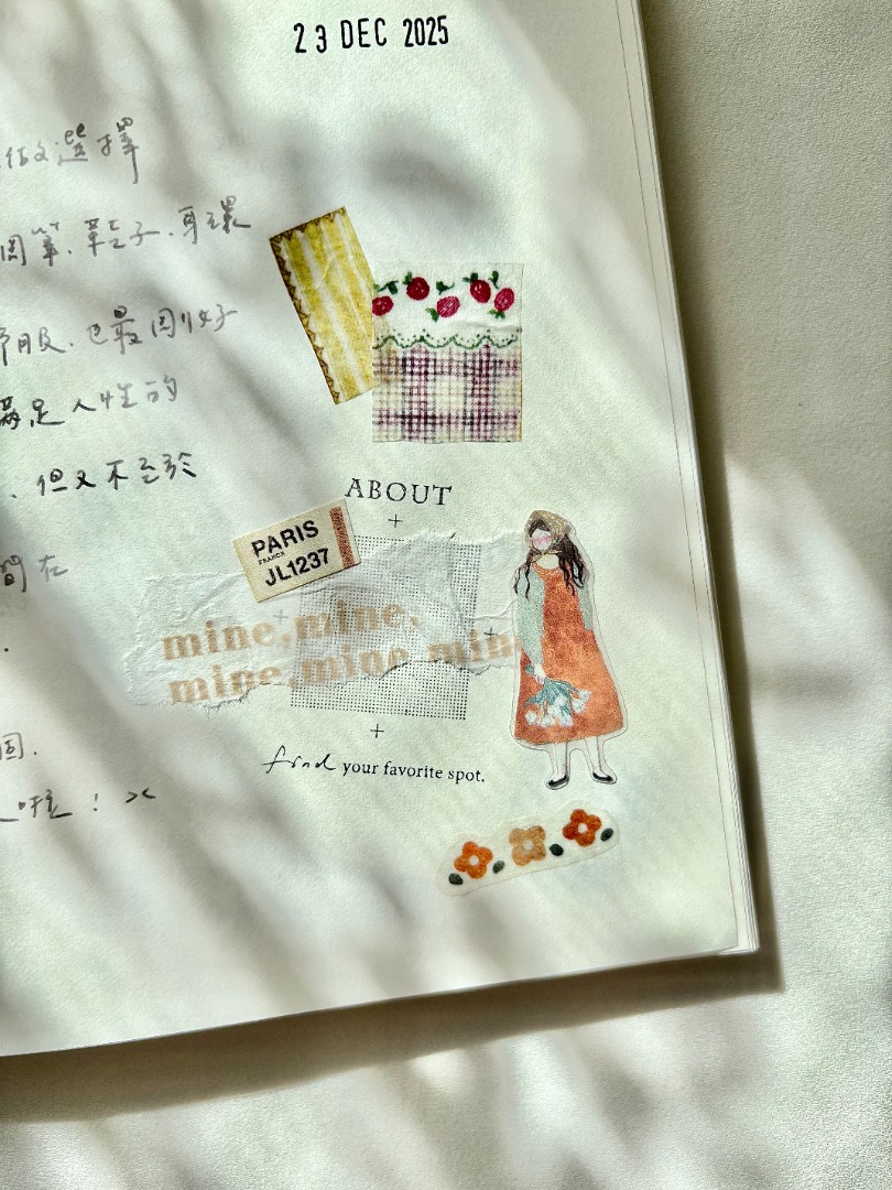 Pion Kiss-Cut PET Tape Mini Girl - Blooming