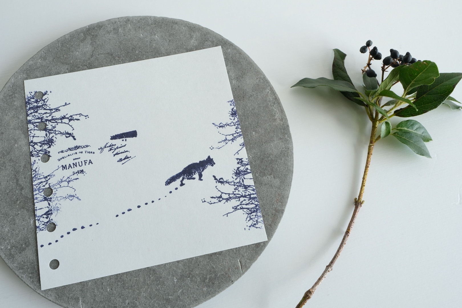 Yohaku Rubber Stamp S-127 - Kitakitsune