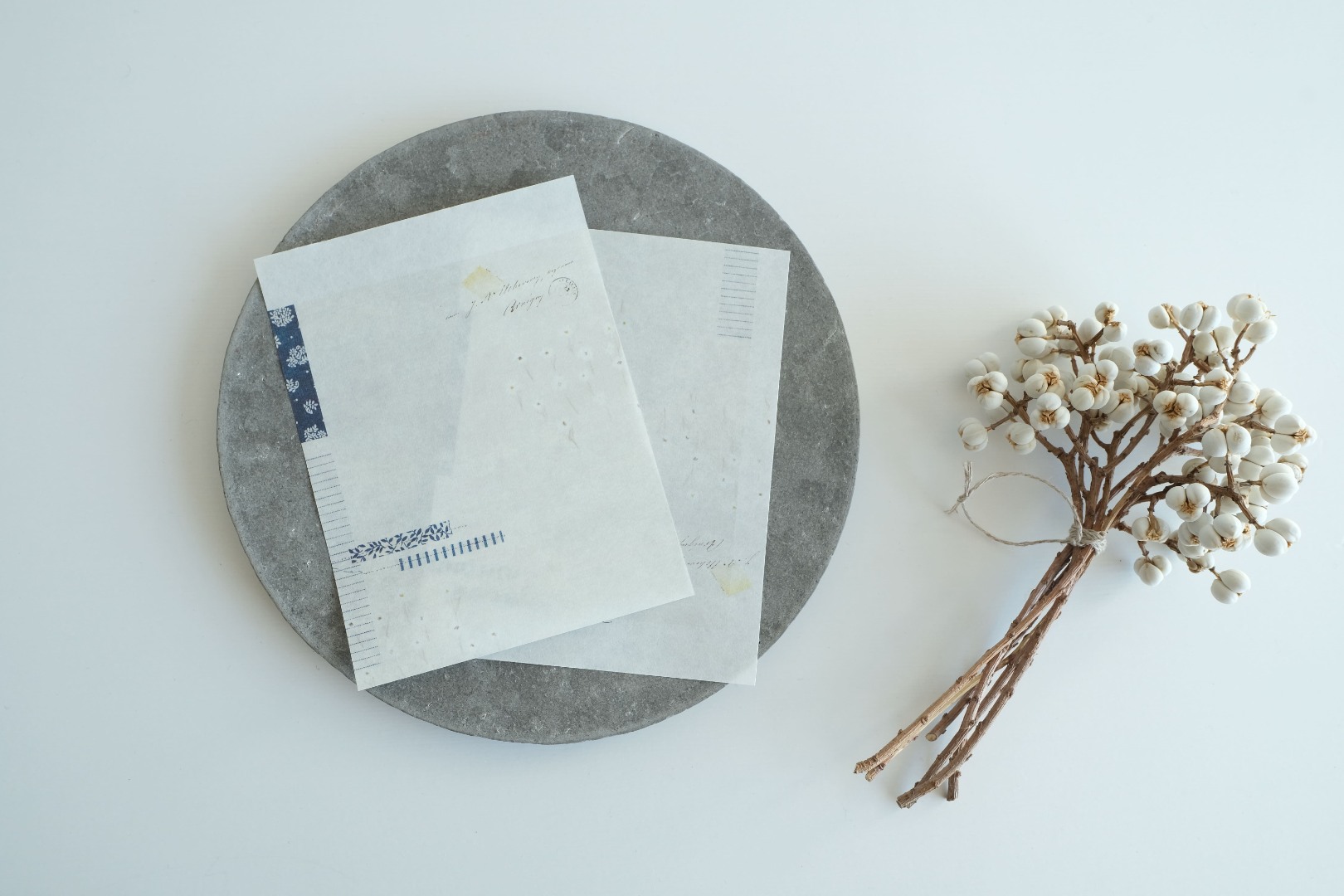 Yohaku Memo Pad CHECK&STRIPE Winter Gift YC-029 - Fuyugasumi