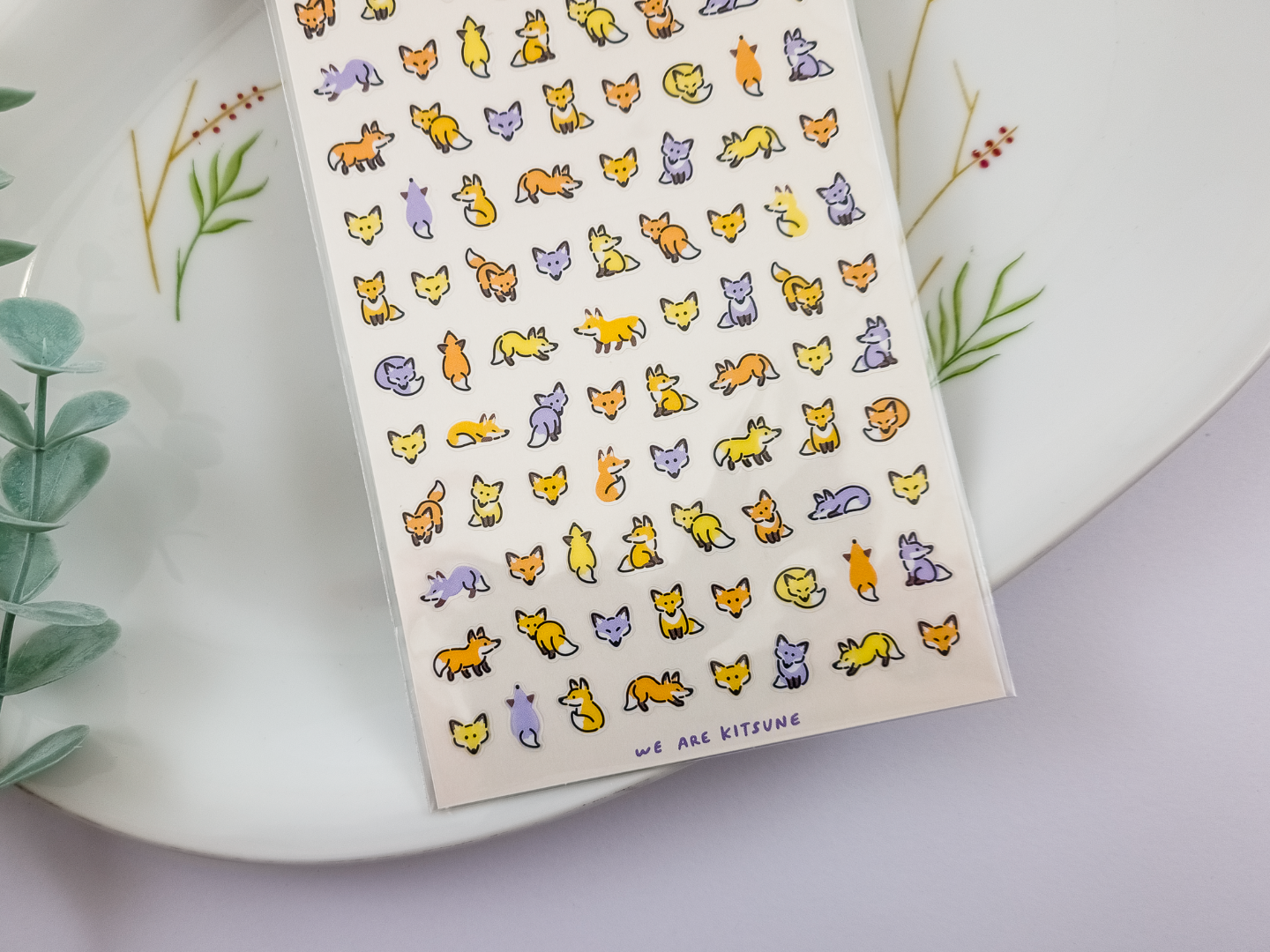 Mindwave Clear Sticker Sheet 82278 Tiny Tiny - Fox