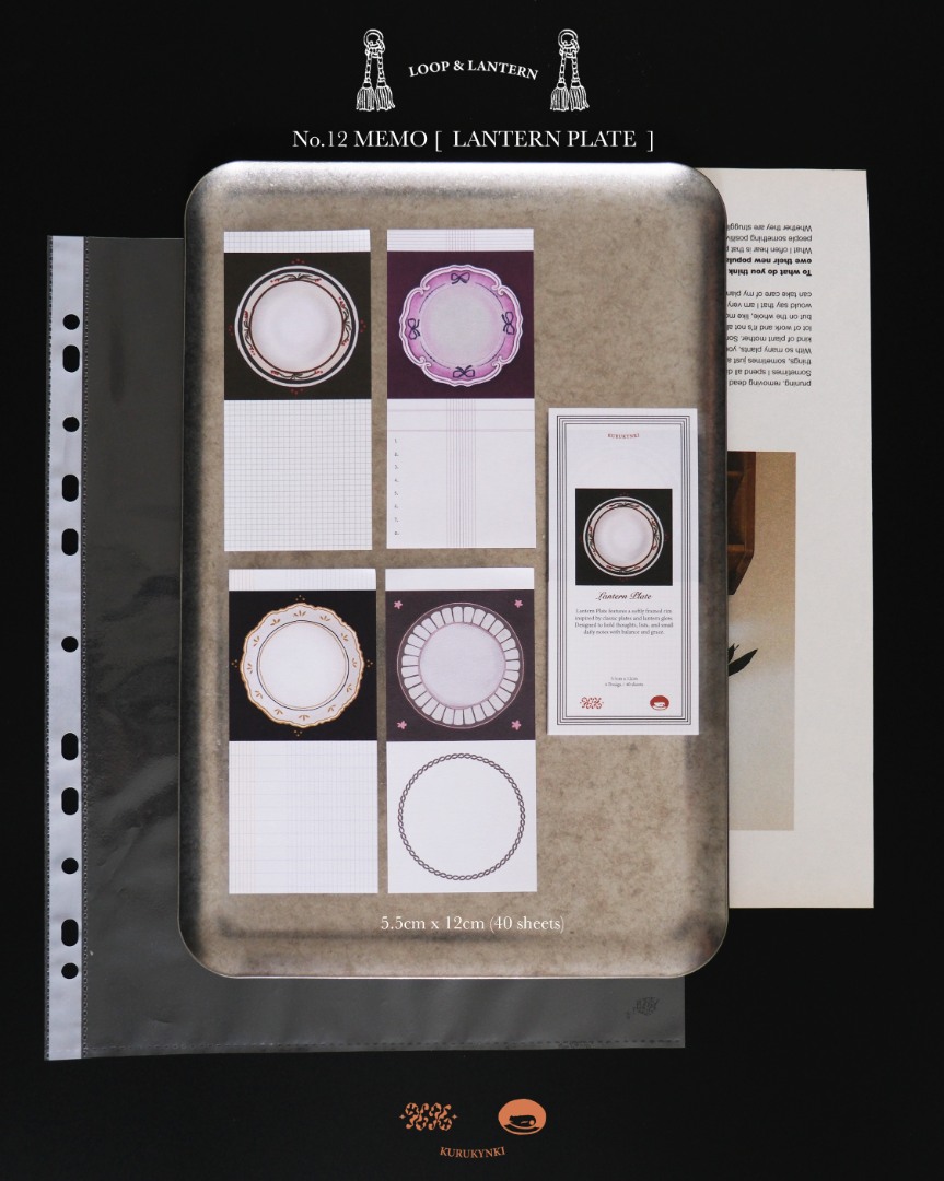 Pre-Order Kurukynki Memo Pad - Lantern Plate