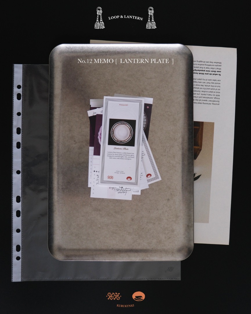 Pre-Order Kurukynki Memo Pad - Lantern Plate