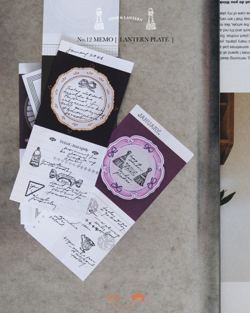 Pre-Order Kurukynki Memo Pad - Lantern Plate