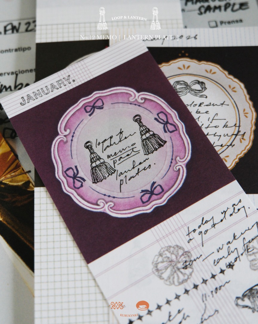 Pre-Order Kurukynki Memo Pad - Lantern Plate