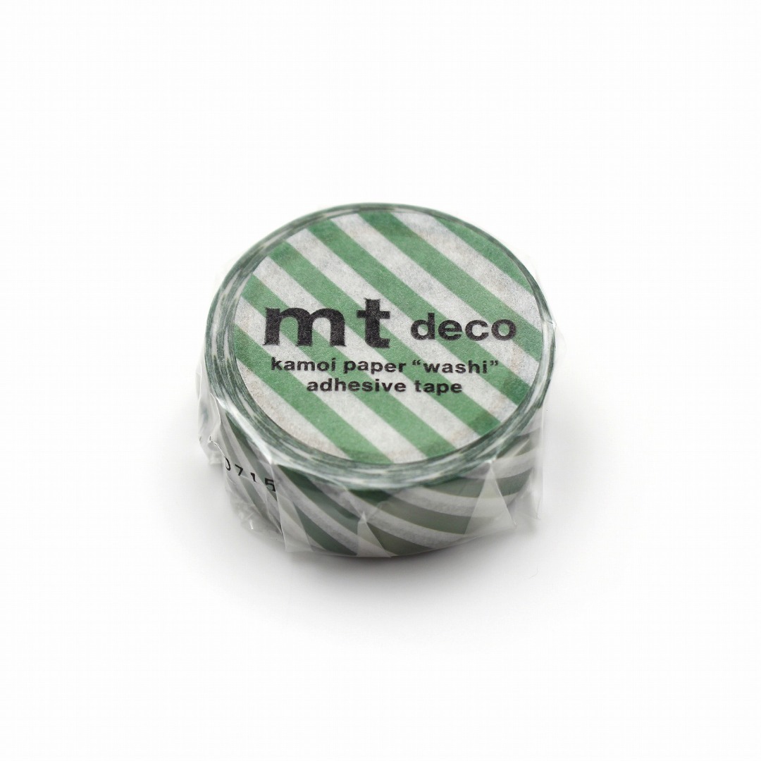 mt Washi Tape Stripe - Deep Green