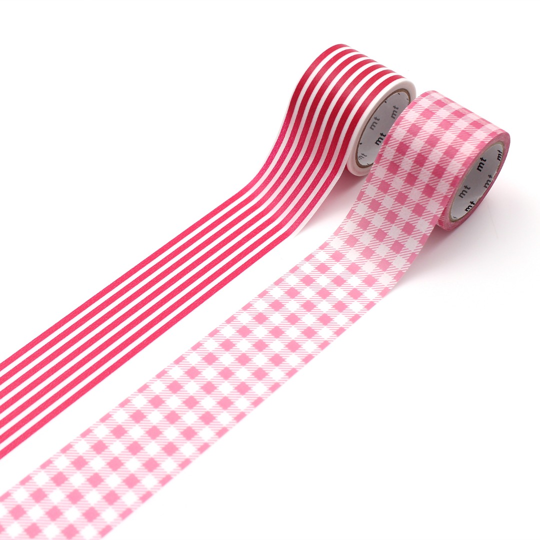 mt Wide Washi Tape Set - Pink Red