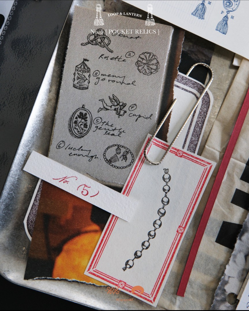 Pre-Order Kurukynki Wooden Rubber Stamp Loop And Lantern - Pocket Relics