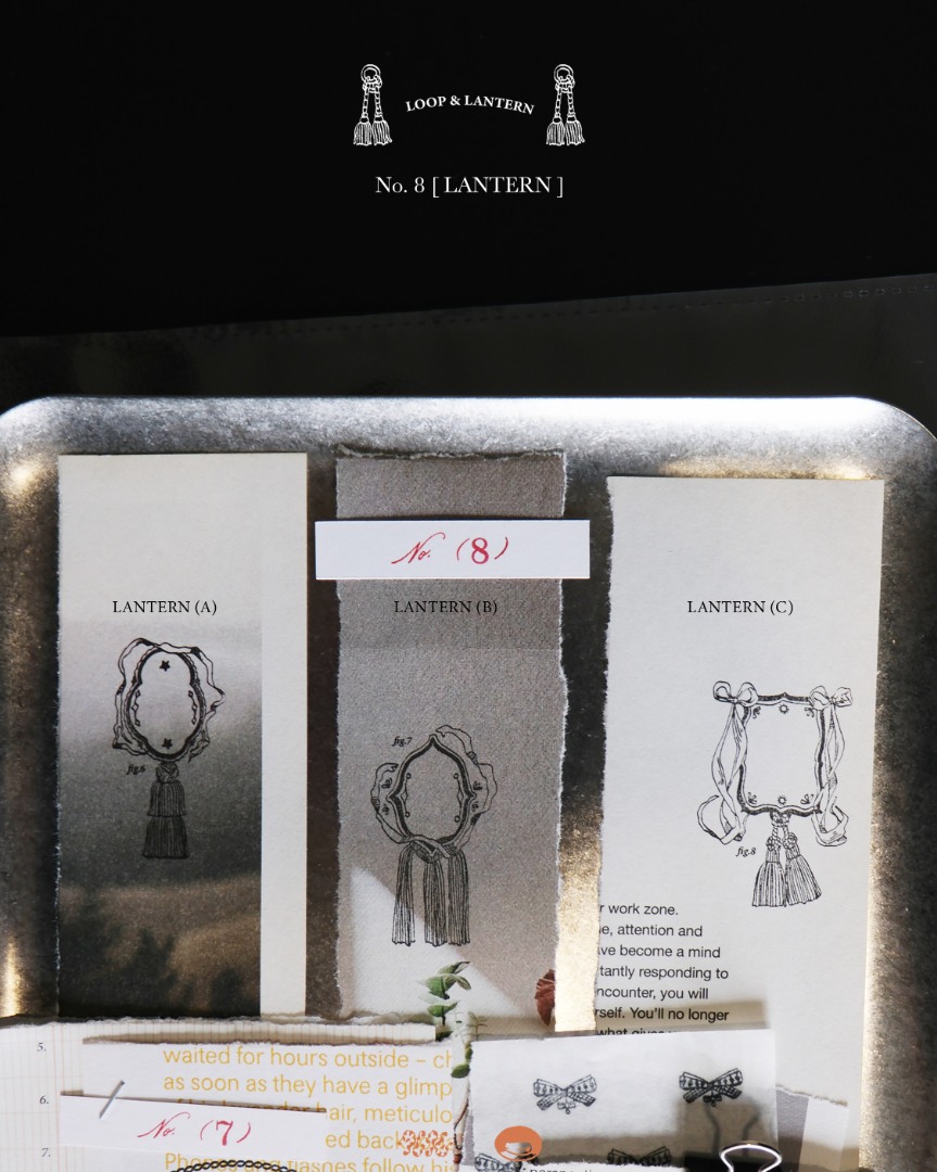 Pre-Order Kurukynki Wooden Rubber Stamp Loop And Lantern - Lanterns