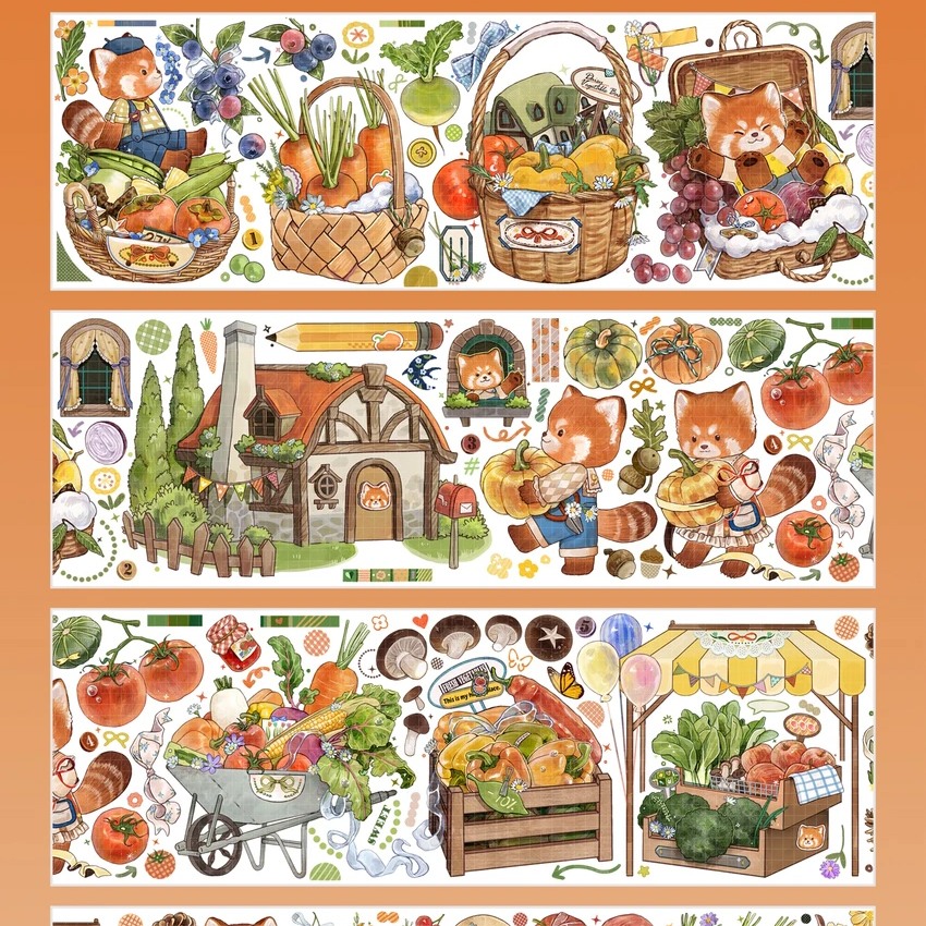 Shine Studio PET Tape Sample - Red Panda