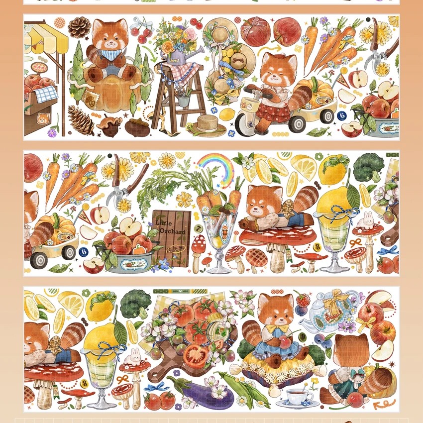 Shine Studio PET Tape Sample - Red Panda