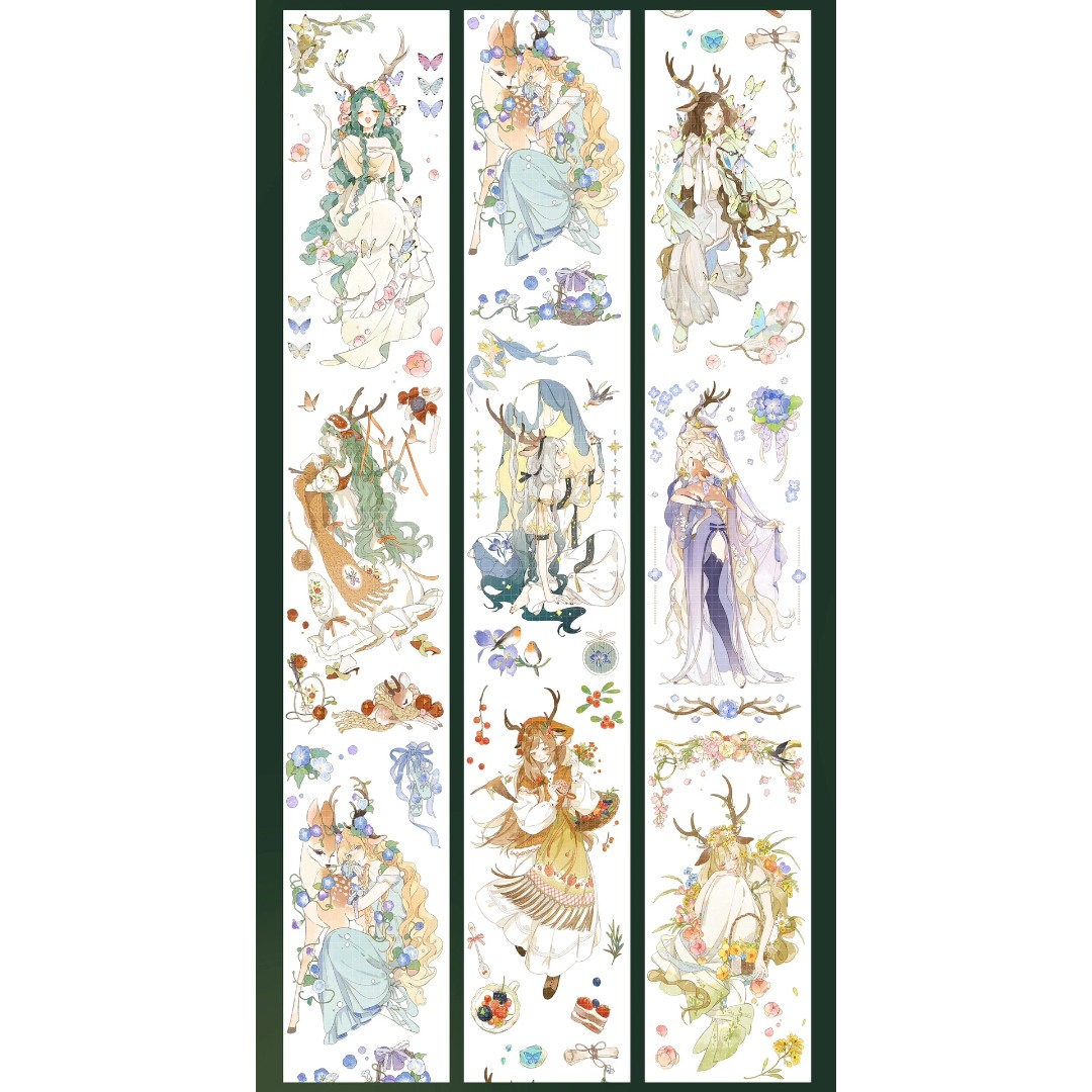 Shine Studio Washi Tape Sample - Deer In The Deep Forest