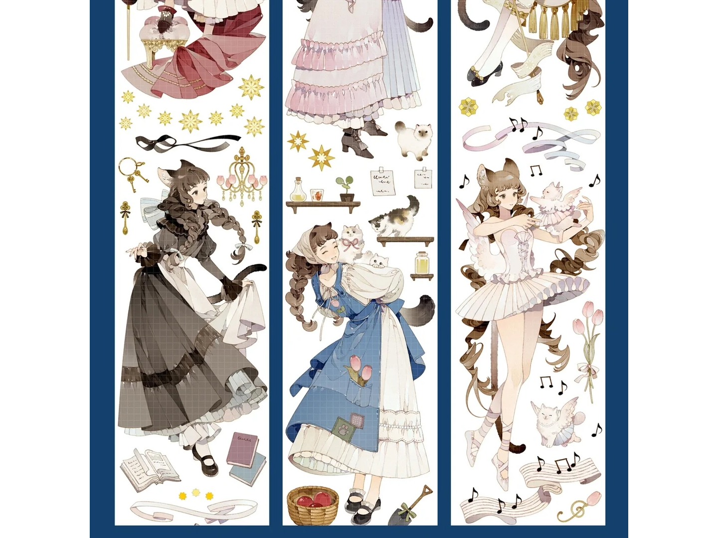 Shine Studio Washi Tape Sample - Light Cat Steps