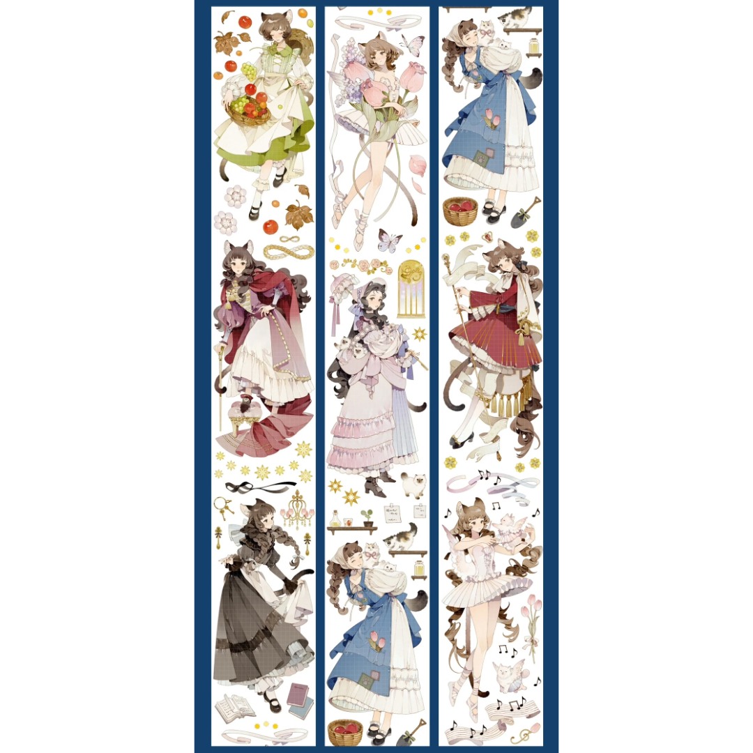 Shine Studio Washi Tape Sample - Light Cat Steps