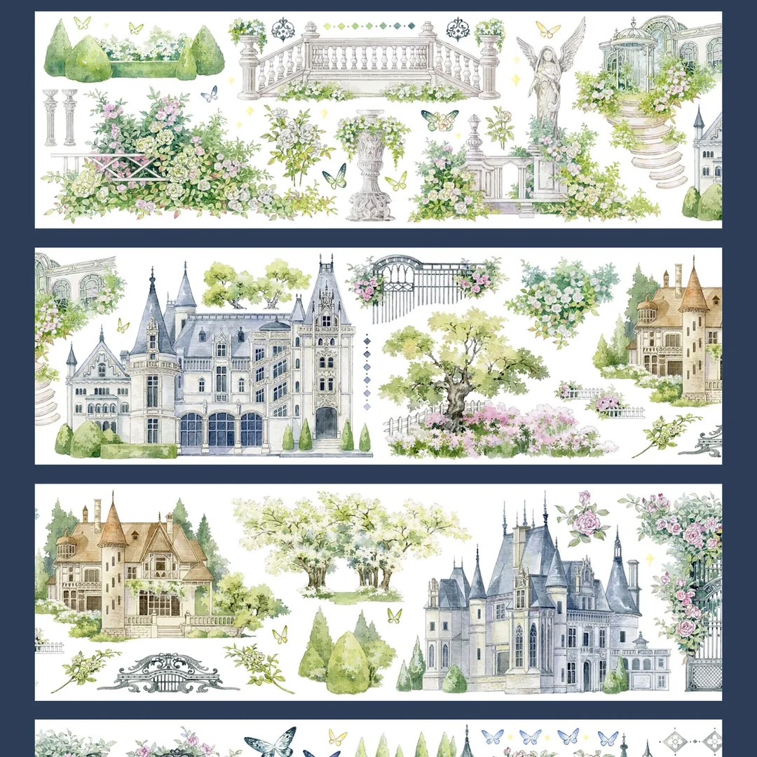 Shine Studio Washi Tape Sample - Garden Castle