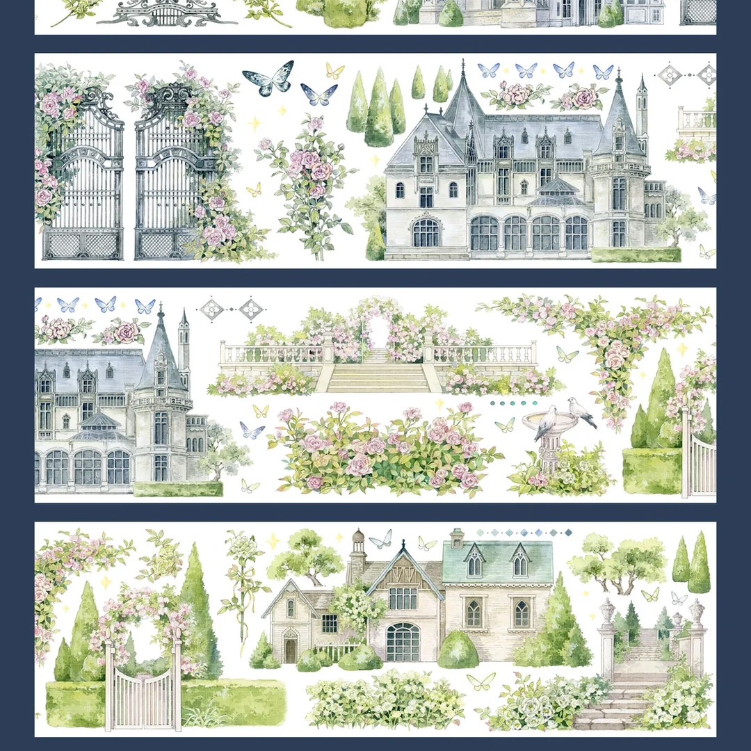 Shine Studio Washi Tape Sample - Garden Castle