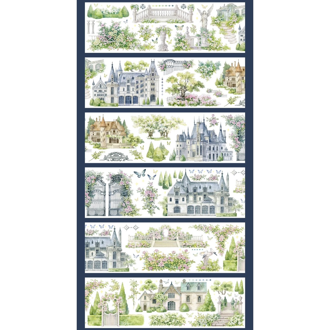 Shine Studio Washi Tape Sample - Garden Castle