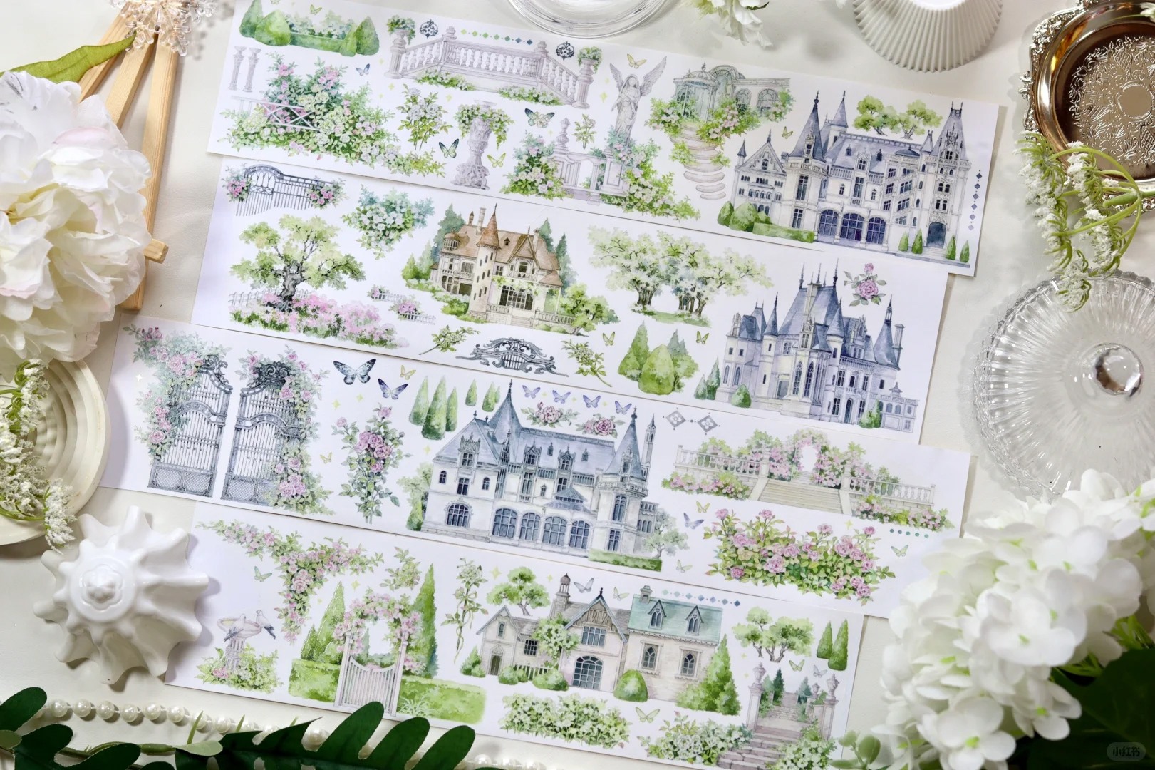Shine Studio Washi Tape Sample - Garden Castle