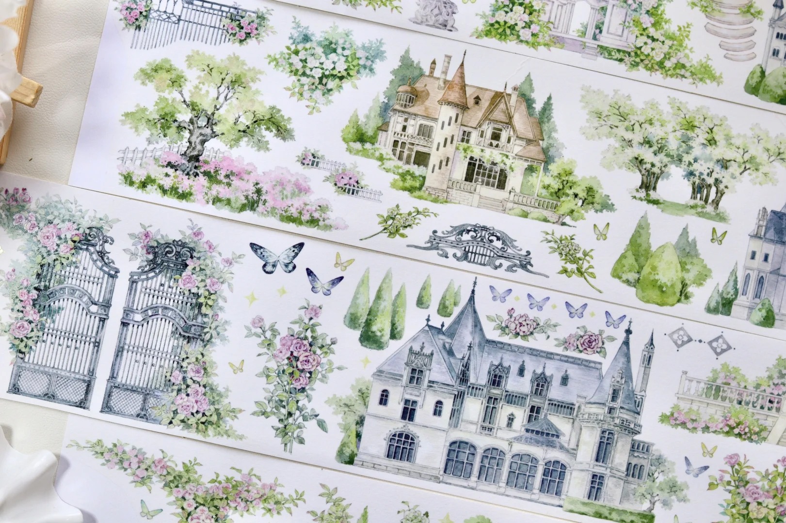 Shine Studio Washi Tape Sample - Garden Castle