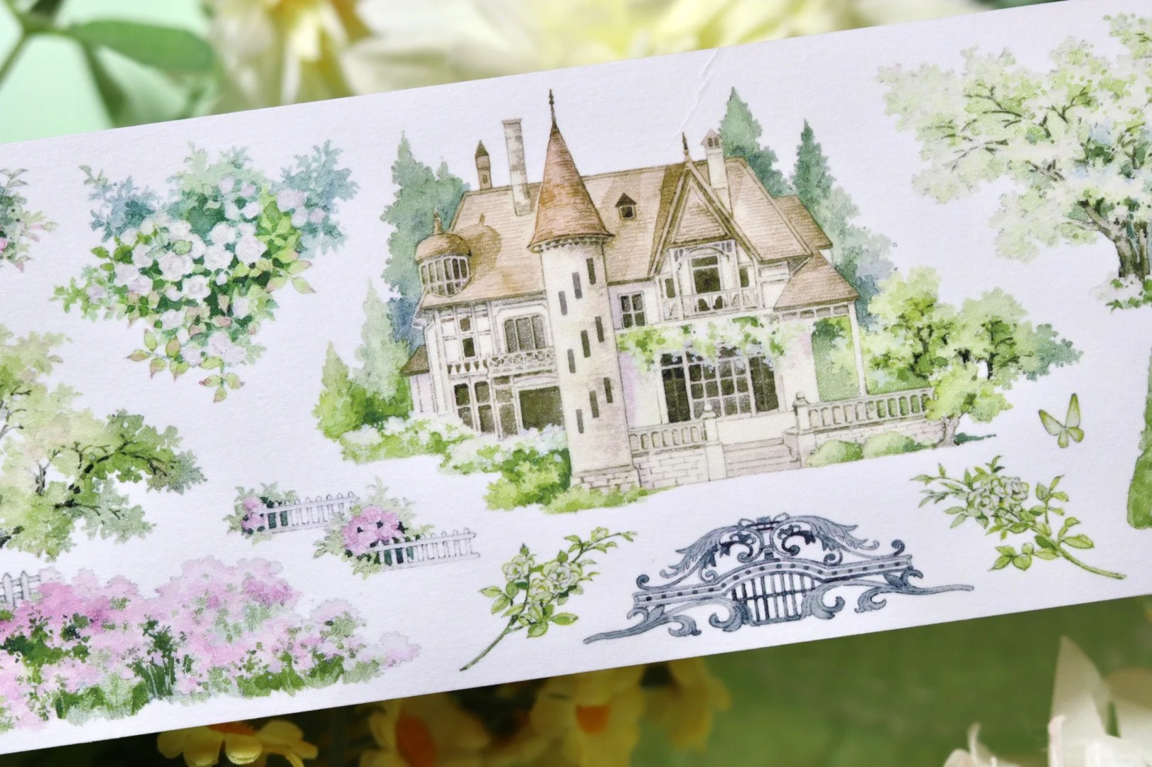 Shine Studio Washi Tape Sample - Garden Castle