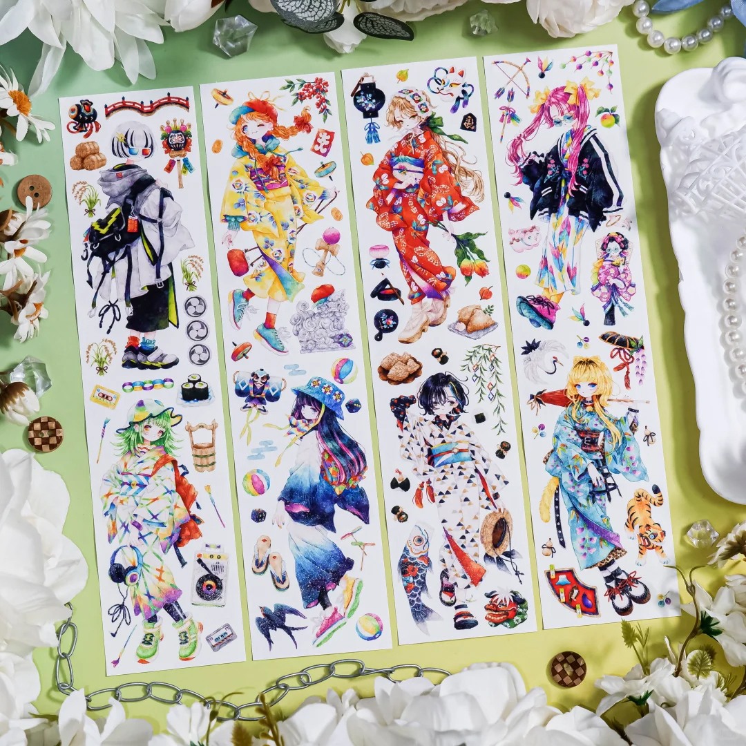 Shine Studio Washi Tape Sample - Leaping Colors