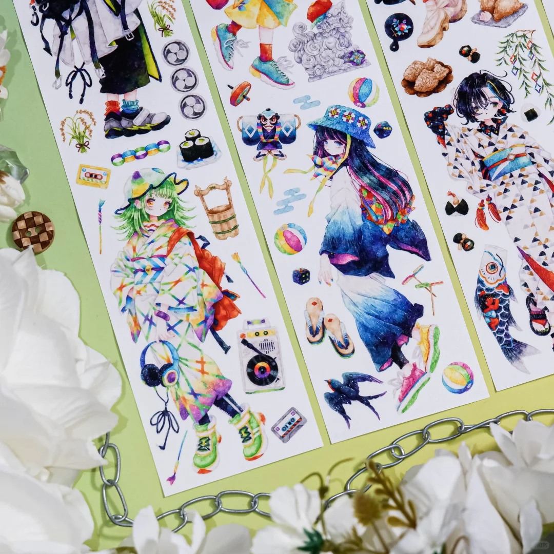 Shine Studio Washi Tape Sample - Leaping Colors