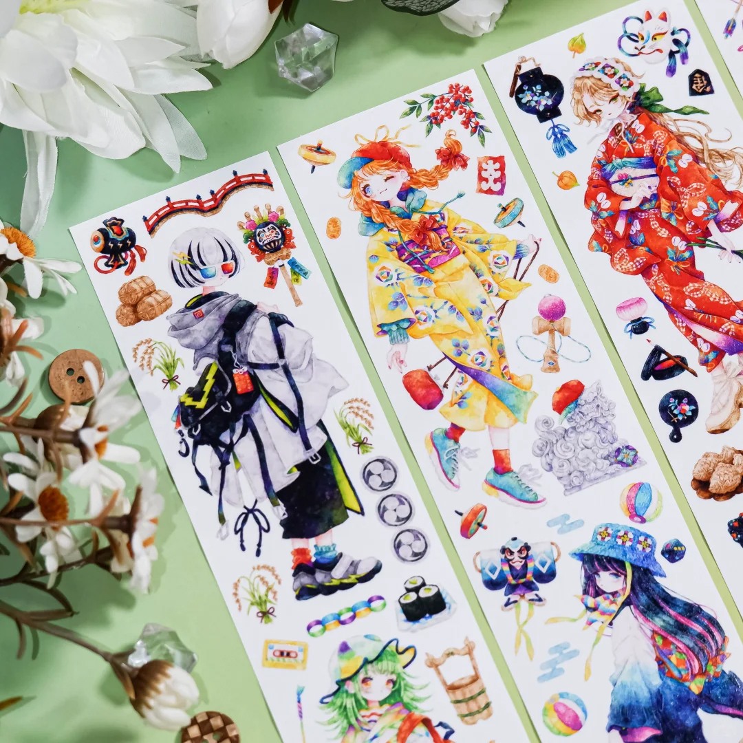 Shine Studio Washi Tape Sample - Leaping Colors