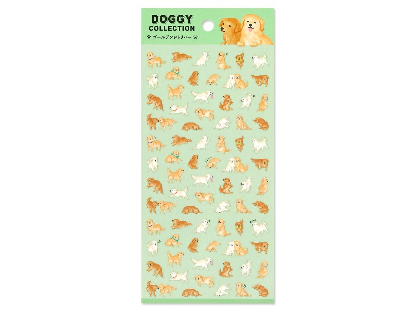 Mindwave Clear Sticker Sheet Doggy Collection - Golden Retriever