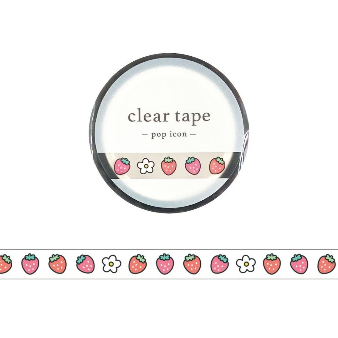 Pre-Order Mindwave Clear Tape Pop Icon 7 mm - Strawberry