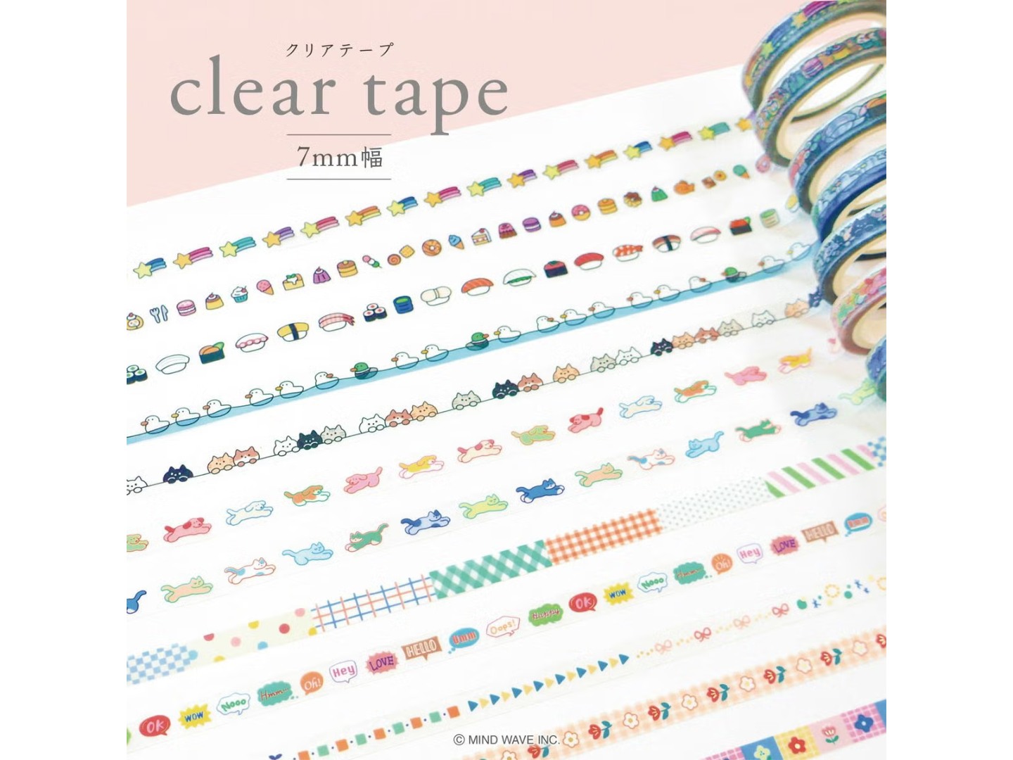 Pre-Order Mindwave Clear Tape Pop Icon 7 mm - Strawberry