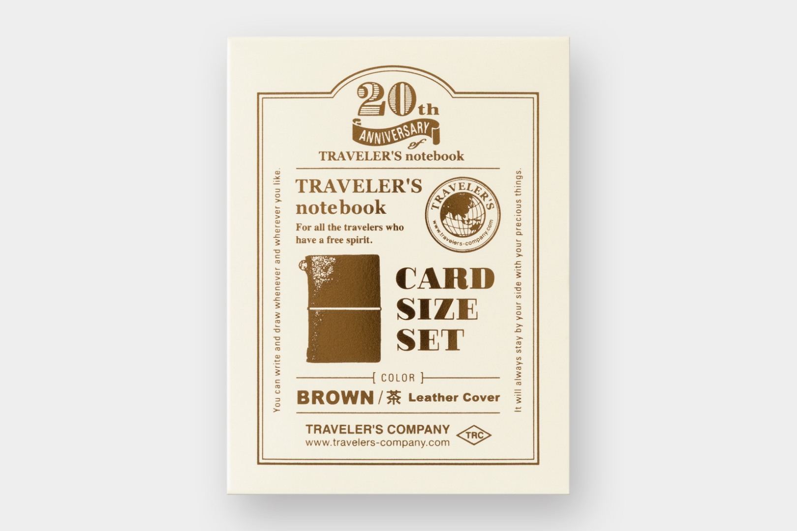 Pre-Order TRAVELER’S notebook Card Size 20th Anniversary Limited Set - Brown