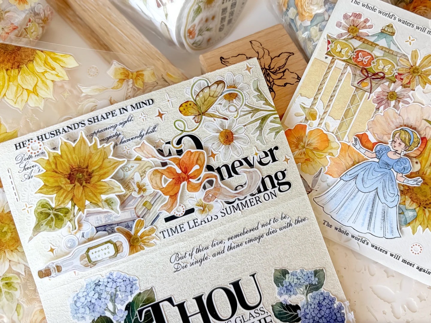 Pre-Order Baicangjia Studio Die-Cut Washi Tape - Peaceful Garden