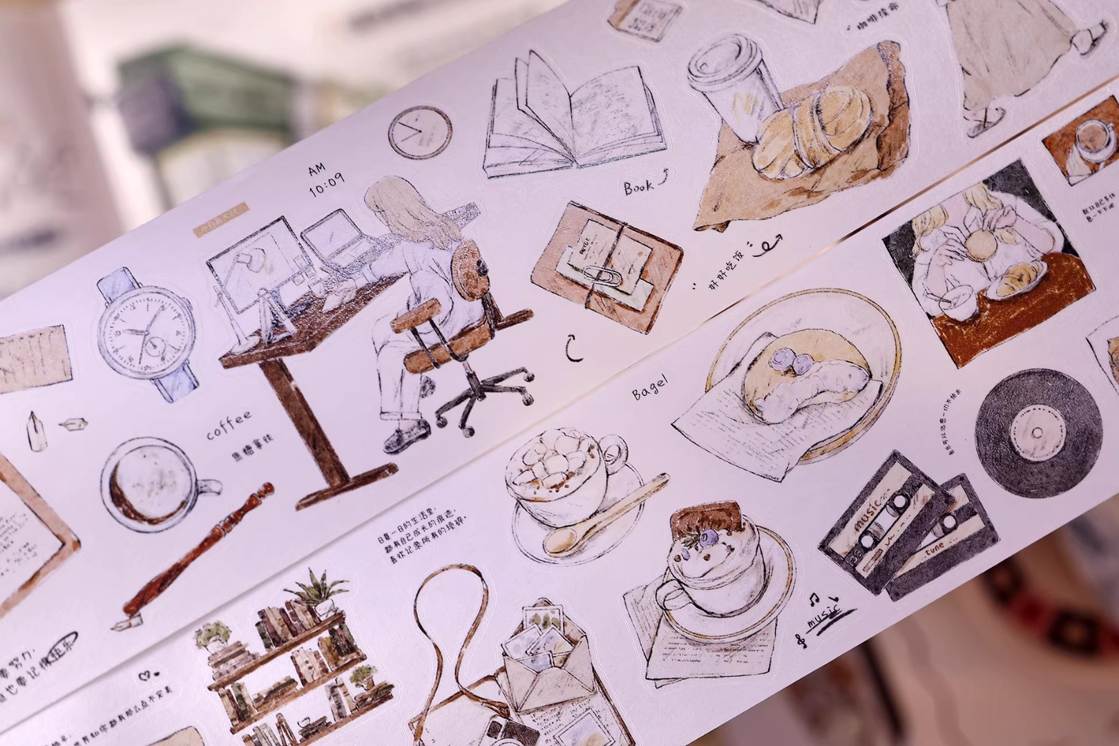 Pre-Order Xiaobaijia Die-Cut Washi Tape  - Solo Daily Life