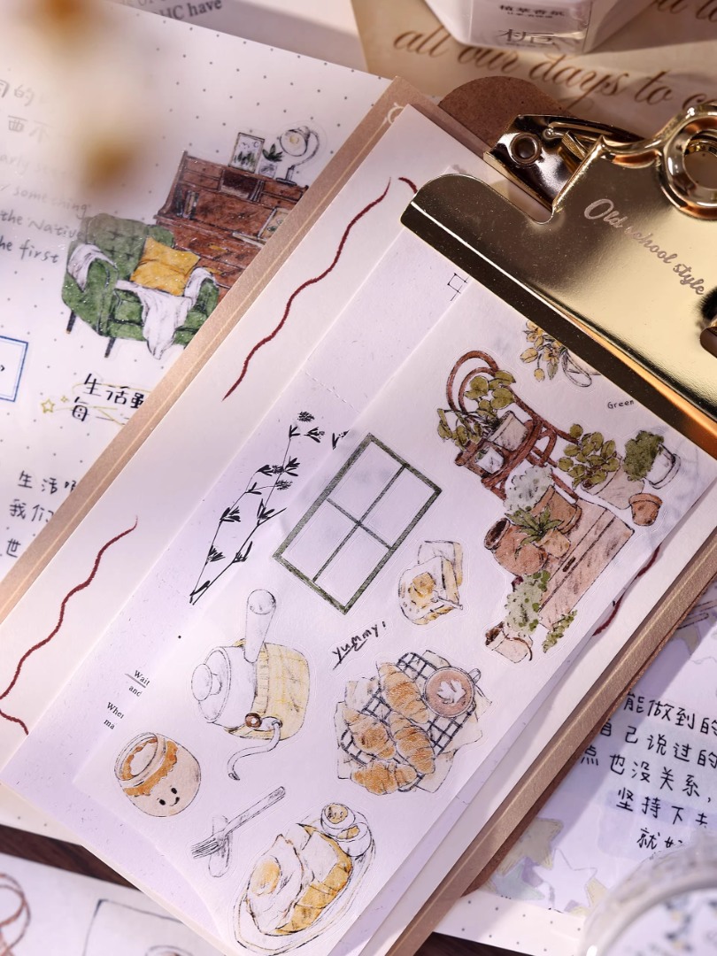 Pre-Order Xiaobaijia Die-Cut Washi Tape  - Solo Daily Life