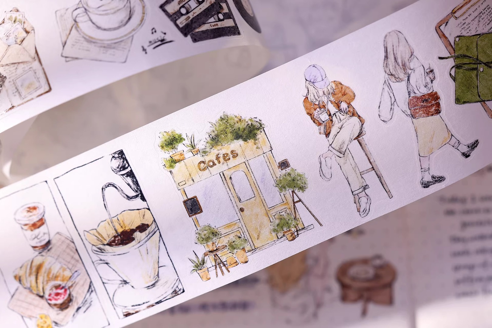 Pre-Order Xiaobaijia Die-Cut Washi Tape  - Solo Daily Life