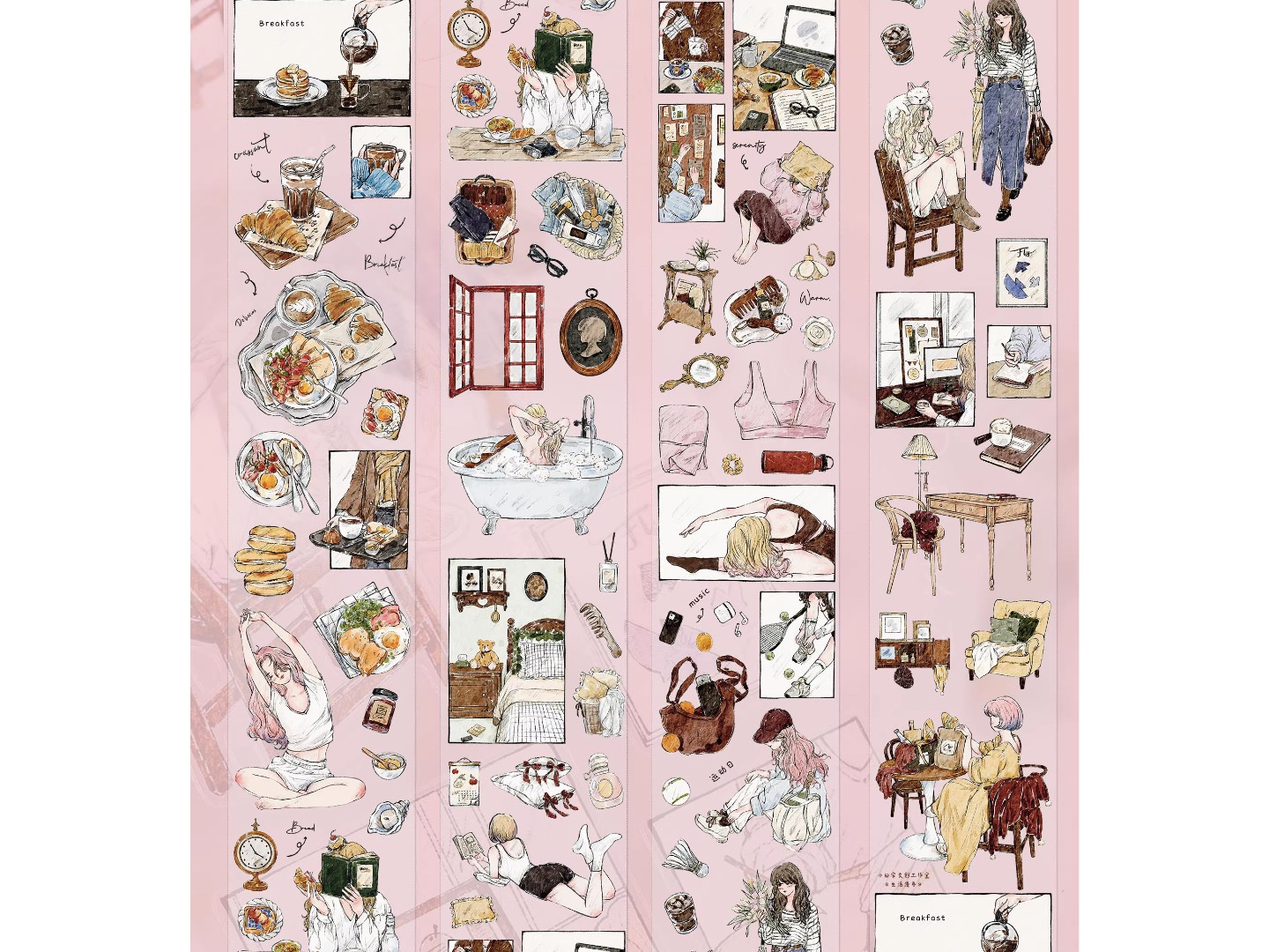 Pre-Order Xiaobaijia Die-Cut Washi Tape - Lifestyle