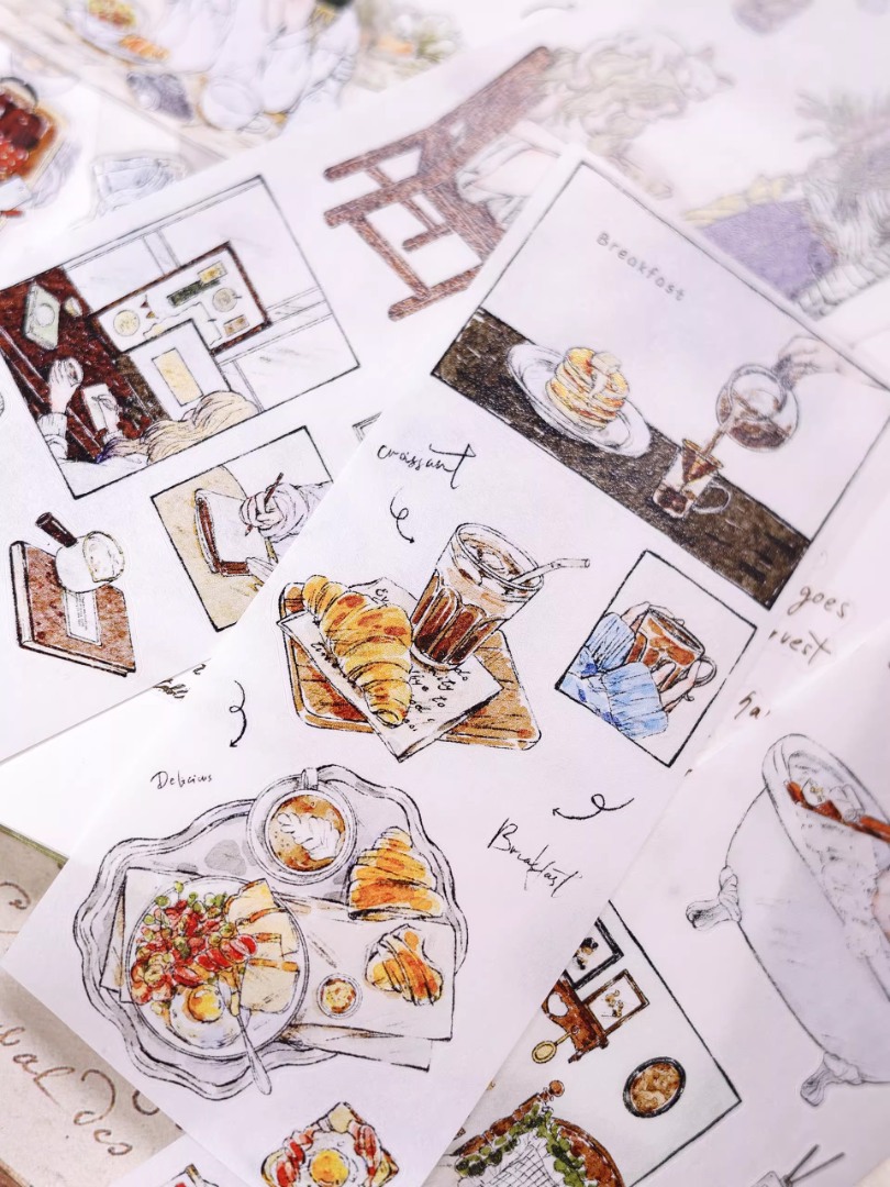 Pre-Order Xiaobaijia Die-Cut Washi Tape - Lifestyle