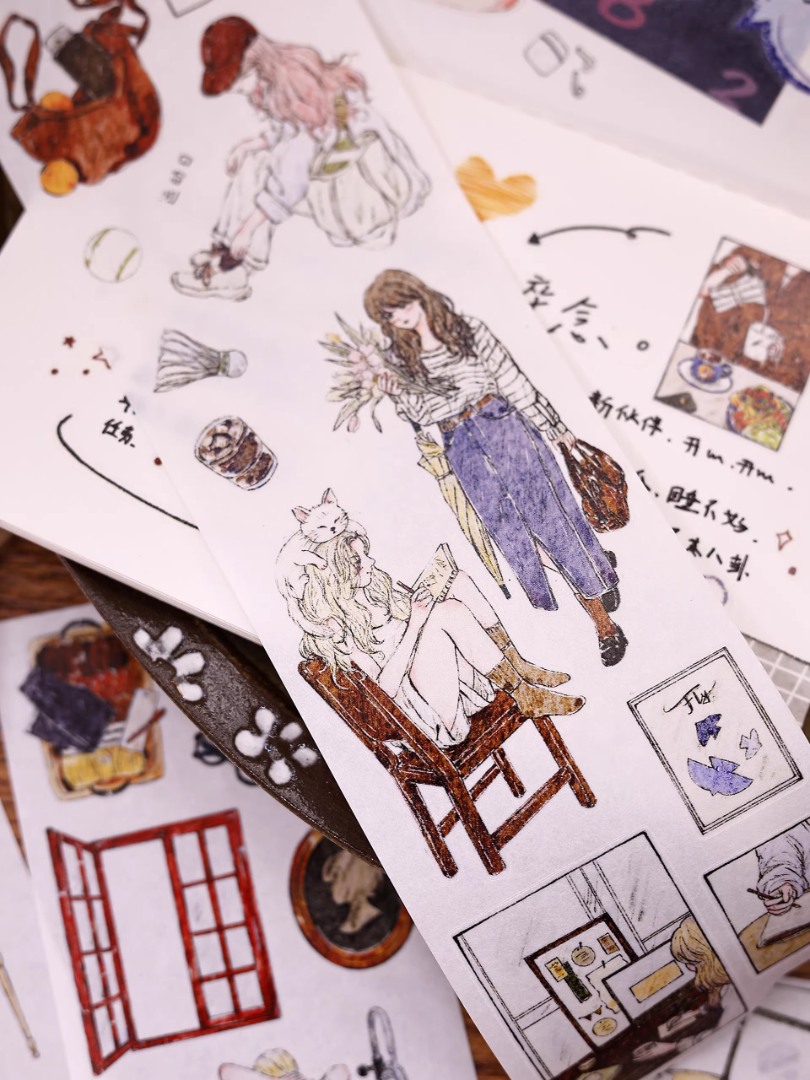 Pre-Order Xiaobaijia Die-Cut Washi Tape - Lifestyle