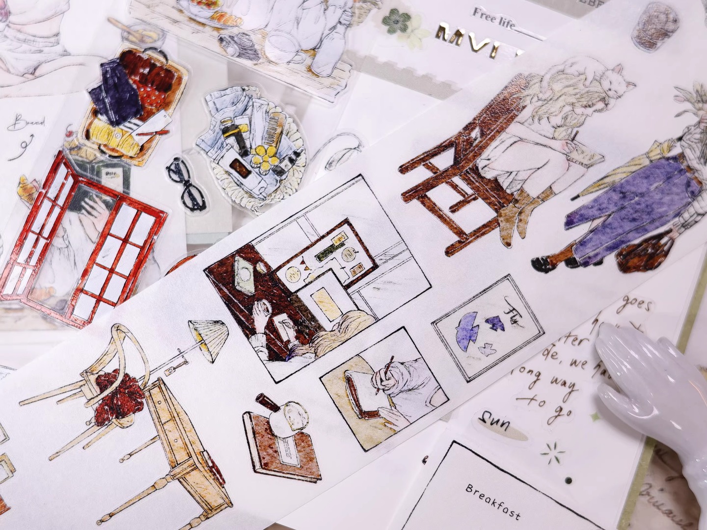 Pre-Order Xiaobaijia Die-Cut Washi Tape - Lifestyle